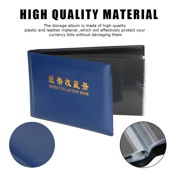 30 Pages Paper Money Collection Album Collection Pockets Loose Leaf Sheet Creative Money Banknote Protective Bag for Collector 3