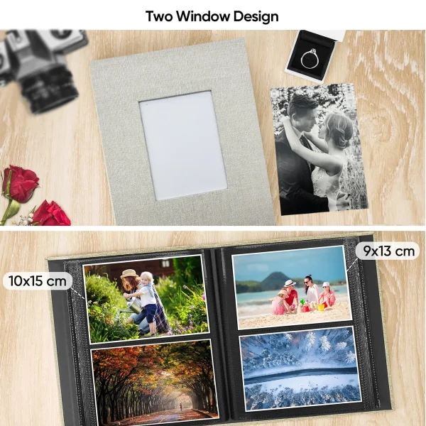 1PCS Linen cover 4x6 Photo Album 200 Pockets Slip-in Design Protects Photos Travel photos 3