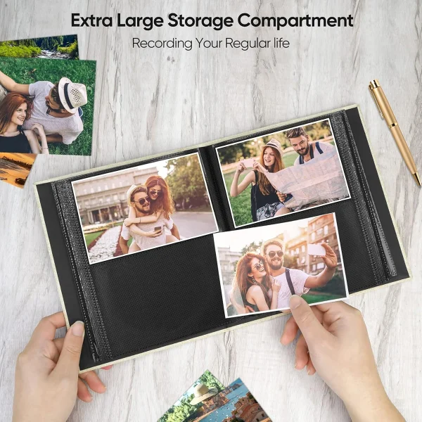 1PCS Linen cover 4x6 Photo Album 200 Pockets Slip-in Design Protects Photos Travel photos 4