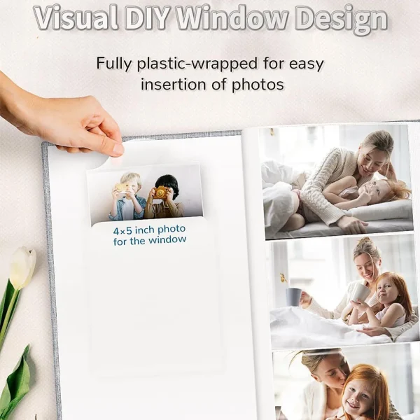 300 Pockets Linen Photo Album for 4x6 Photos Books Slip-in Picture Albums Wedding Baby Family Anniversary Photo Storage 3
