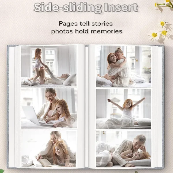 300 Pockets Linen Photo Album for 4x6 Photos Books Slip-in Picture Albums Wedding Baby Family Anniversary Photo Storage 4