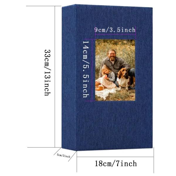 300 Pockets Linen Photo Album for 4x6 Photos Books Slip-in Picture Albums Wedding Baby Family Anniversary Photo Storage 6