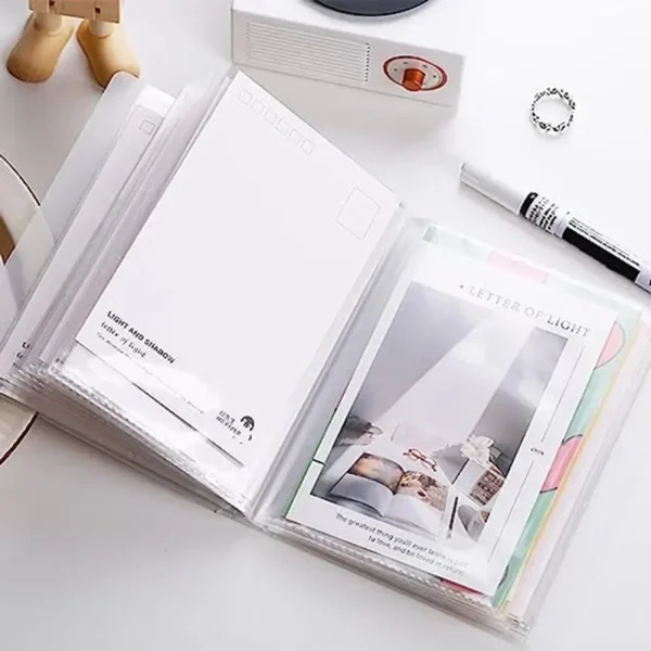 A6 Waterproof Clear Photo Album Information Bookle With 40 Pockets Large Capacity For Photos Cards Sticker Home Office Organizer 1