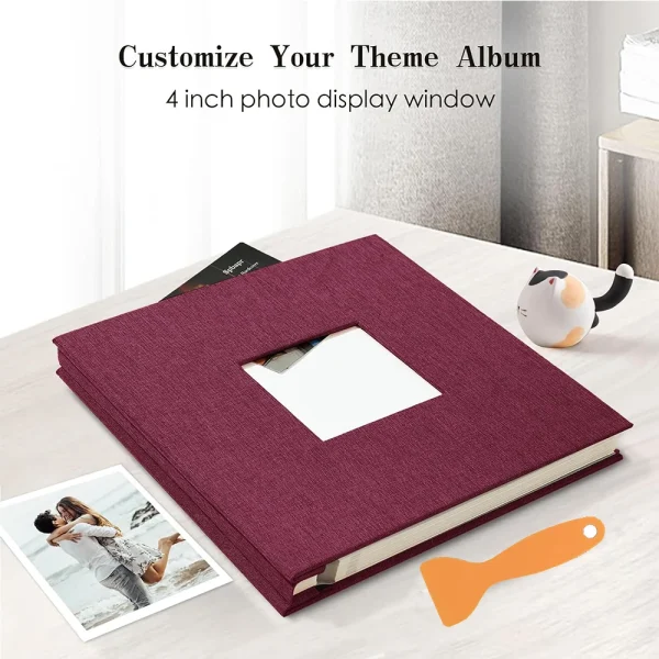 Large Photo Album Self Adhesive 20 Sheets/40 Pages DIY Bookshelf Album for Baby Family Anniversary Wedding Photo Storage 2