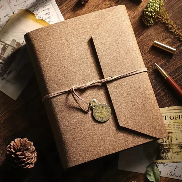 Photo Album LeatherDIY Retro Lovers Memory Book Commemorative Kraft Paper Film Commemorative Envelope Storage Self Adhesive Gift 3
