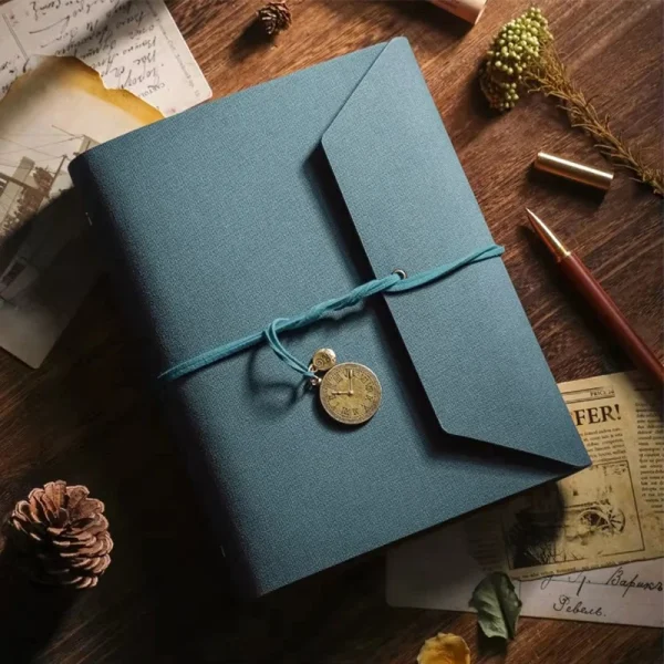 Photo Album LeatherDIY Retro Lovers Memory Book Commemorative Kraft Paper Film Commemorative Envelope Storage Self Adhesive Gift 5