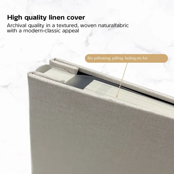 Self adhesive 3x5 4x6 5x7 6x8 magnetic scrapbook album DIY40 page linen cover with metal pen and DIY accessories DIY album 3