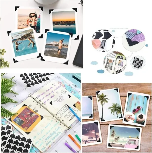 24/240pcs DIY Photo Album Scrapbook Corner Sticker Photo Albums Kraft Paper Stickers for Photo Picture Protect Decor Stickers 5