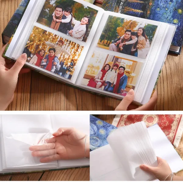 100 Pockets Photo Album Artist Cover Polaroid Collection Family Album Memorial Book for 5/6/7'' Photos Gift for Kids Women 2