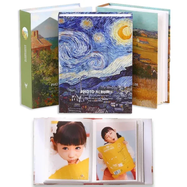 100 Pockets Photo Album Artist Cover Polaroid Collection Family Album Memorial Book for 5/6/7'' Photos Gift for Kids Women 3