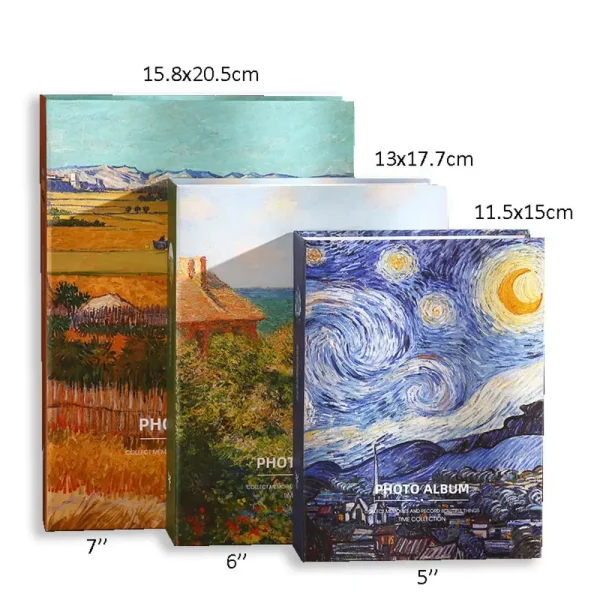 100 Pockets Photo Album Artist Cover Polaroid Collection Family Album Memorial Book for 5/6/7'' Photos Gift for Kids Women 4