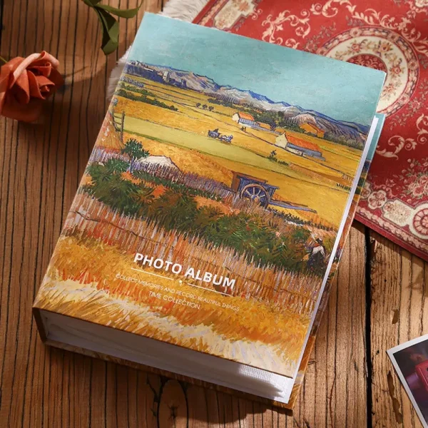 100 Pockets Photo Album Artist Cover Polaroid Collection Family Album Memorial Book for 5/6/7'' Photos Gift for Kids Women 5