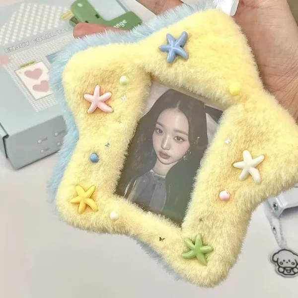 Cute Plush Photo Card Holder Photo Albums Decor Cover Case Kpop Idol Bus Card Protector Bag Picture Photo Sleeves Card Cases 3