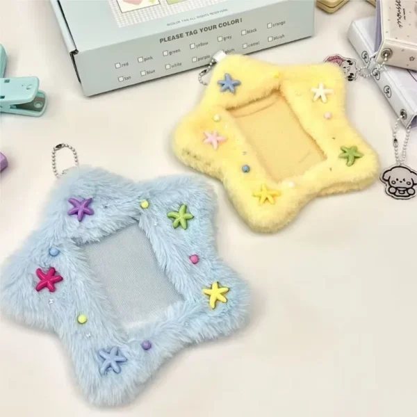 Cute Plush Photo Card Holder Photo Albums Decor Cover Case Kpop Idol Bus Card Protector Bag Picture Photo Sleeves Card Cases 4