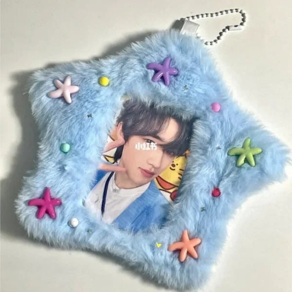 Cute Plush Photo Card Holder Photo Albums Decor Cover Case Kpop Idol Bus Card Protector Bag Picture Photo Sleeves Card Cases 6