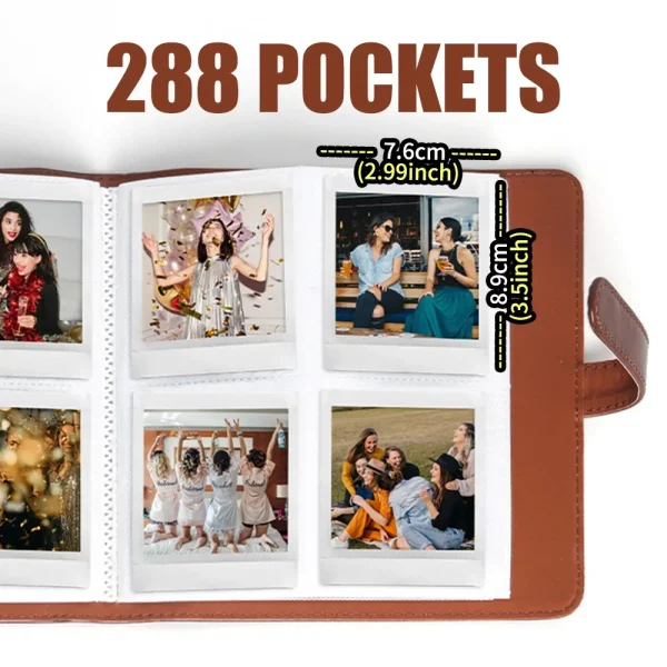 1 pc, 288 pockets Photo Album for Instax Square SQ1/SQ6/SQ10/SQ20/SQ40 Camera Kodak Mini 3 Square,Mini Shot 3 Square 4