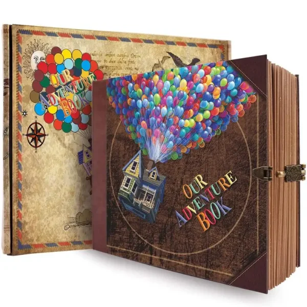 146 Pages DIY Handmade Photo Album Scrapbook Our Adventure Book Retro Kraft Album Anniversary Mother's Day Valentines Day Gift 1