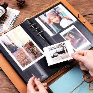 6 Inch Vintage Self Adhesive Photo Album DIY Card Album Storage Record Scrapbook for Travel Wedding Anniversary Memory Books 1