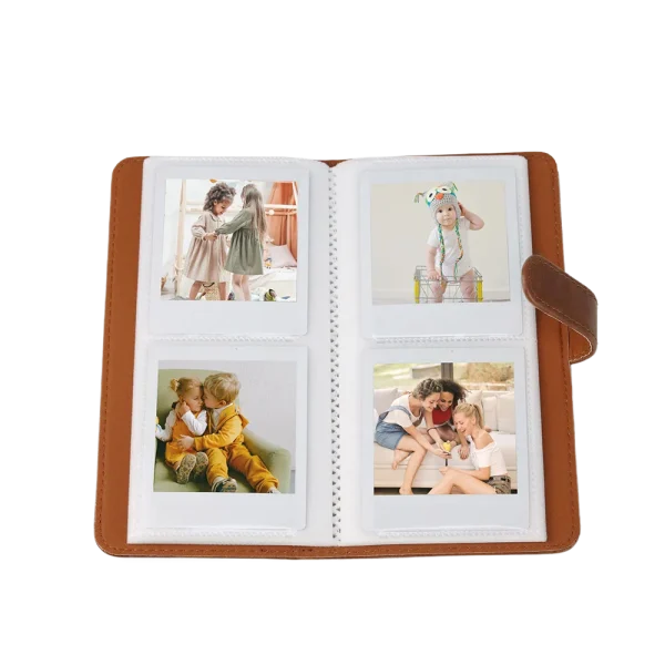 New 80 Pockets Retro PU Photo Album Fit For Instax Square Film For Fujifilm Instax Square SQ1 SQ6 SQ10 SQ20 SP-3 Printer Films P 4