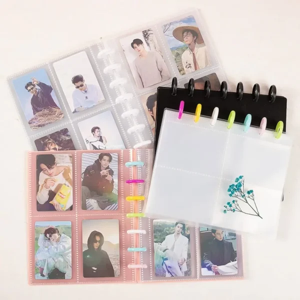 Multi-pockets 3 Inch Photo Album INS Style Idol Cards Collect Book Kpop Card Holder Loose-leaf Binder Photocard Holder 4