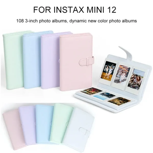 Stamp Ticket Storage Collection Book 108 Pockets 3 inch Film Camera Photo Album For Fujifilm Instax mini 12 2