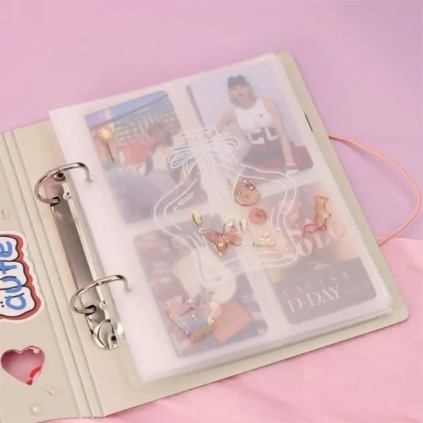 A5 Macaron Color Hollow Album New PP Photocard Binder Photo Collect Photo Folder Card Storage Album Storage Stationery 3