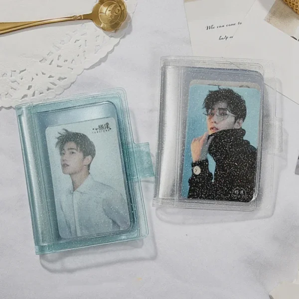 Transparent Photo Album Mini Polaroid Album Photo Card Train Ticket Card Collection Book Jewelry Card Album Photocards Holder 6