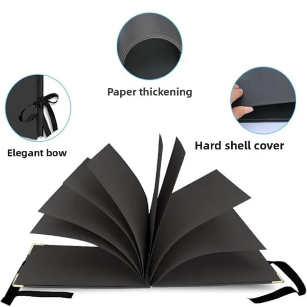 11.4 Inch Scrapbook Photo Album Wedding Guest Book Anniversary Memory Scrapbooking Photo Album with DIY Accessories 80 Pages 3