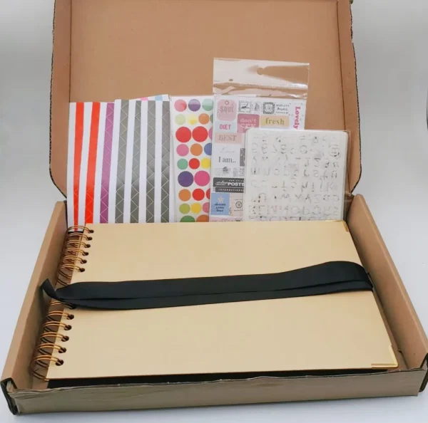 11.4 Inch Scrapbook Photo Album Wedding Guest Book Anniversary Memory Scrapbooking Photo Album with DIY Accessories 80 Pages 6