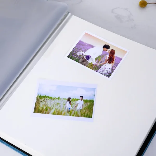 Solid Color Large Photo Album Linen Self-adhesive Laminating DIY Photo Album 20 Sheets Family Anniversary Wedding Photo Storage 3