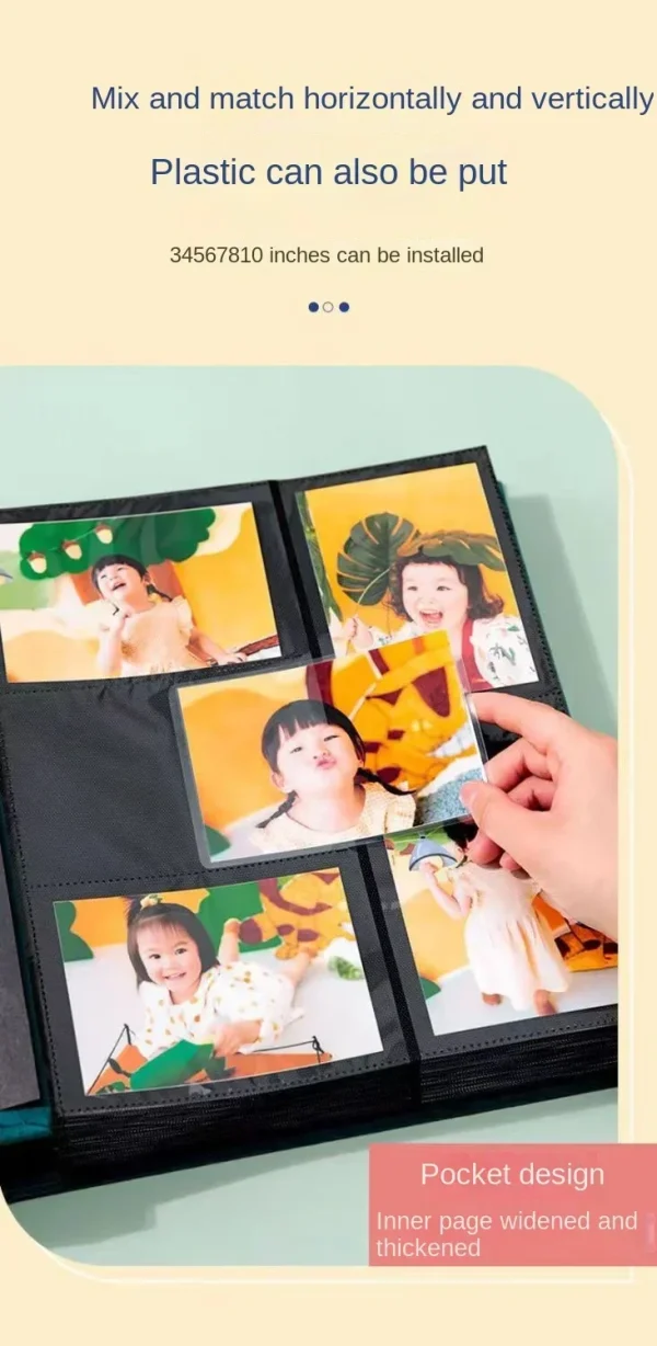 5 Inch 6 Inch 600 Sheets Photo Album Large Capacity Wedding Photo Album Family Kids Photocard Albums Baby Growth Memory Book 6