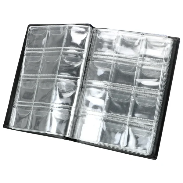 HWZXYXGS 120/60 Pockets Artificial PU Leather Coins Collection Album Book Collecting Money Organizer Storage Bags PVC Film 3