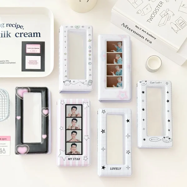 Star Photo Booth Frames - Photo Booth Album For 2x6 Inch Photo Strips Wedding Album 2 x 6 Bookmark Holder 18 Pages 36 Photos 1