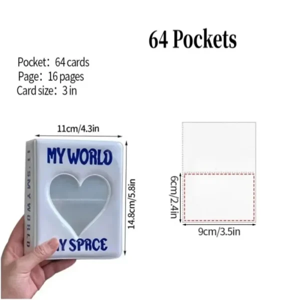 Mini Photo Album 64 Pockets Cartoon Idol Photo Collection Holder Book Collect Kpop Album Name Card Storage Photocard Binder 2