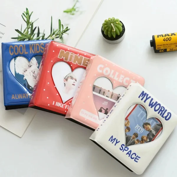 Mini Photo Album 64 Pockets Cartoon Idol Photo Collection Holder Book Collect Kpop Album Name Card Storage Photocard Binder 4