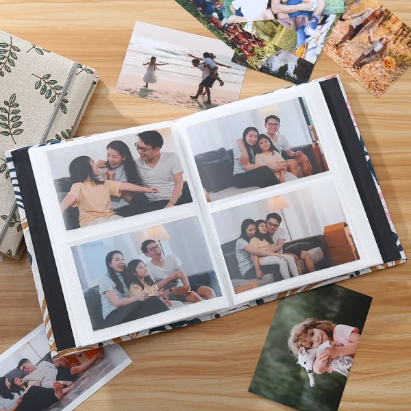 200pcs 6-inch Fabric Photo Album Creative Large Capacity Interleaf Type Family Album Children Growth Memorial Booklet 3