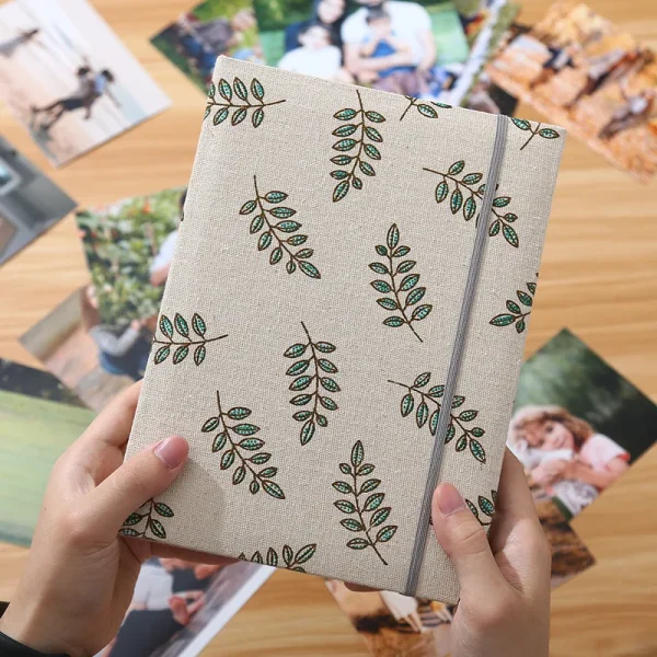 200pcs 6-inch Fabric Photo Album Creative Large Capacity Interleaf Type Family Album Children Growth Memorial Booklet 5