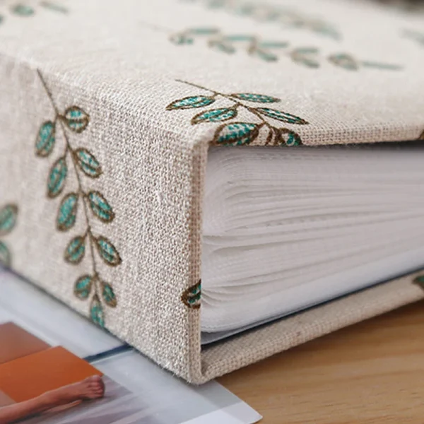 200pcs 6-inch Fabric Photo Album Creative Large Capacity Interleaf Type Family Album Children Growth Memorial Booklet 6