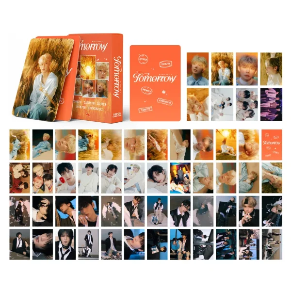 55pcs/set Kpop Photo album DECO KIT TXT Yeonjun Soobin Beomgyu Lomo Cards Photocards for Fans Collcetion High Quality HD Postcar 1