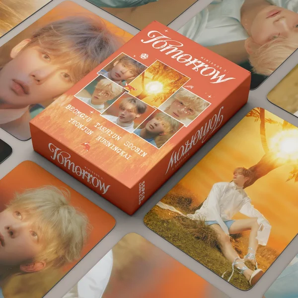 55pcs/set Kpop Photo album DECO KIT TXT Yeonjun Soobin Beomgyu Lomo Cards Photocards for Fans Collcetion High Quality HD Postcar 2