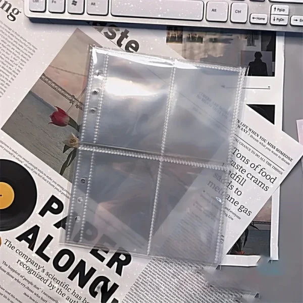 25/50pcs A5 Binder Photo Card Holders, 200 Pockets, Double-Sided 4-Pocket Design, Top Loading, Clear K-pop Membrane Cards 5