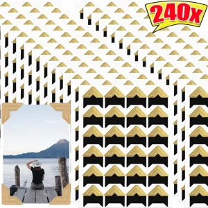 240/24PCS Photo Albums Corner Stickers Kraft Paper for Scrapbooking Decoration DIY Picture Photo Album Journal Corner Sticker 1