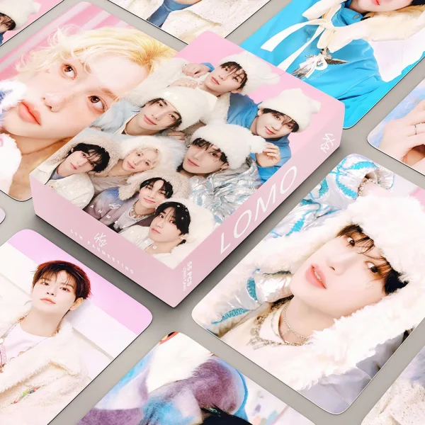 55pcs/set Kpop Photo album SKZ'S Clock Lee Know Hyunjin Changbin Lomo Cards Photocards Fans Collcetion High Quality HD Postcar 1