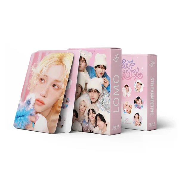 55pcs/set Kpop Photo album SKZ'S Clock Lee Know Hyunjin Changbin Lomo Cards Photocards Fans Collcetion High Quality HD Postcar 3
