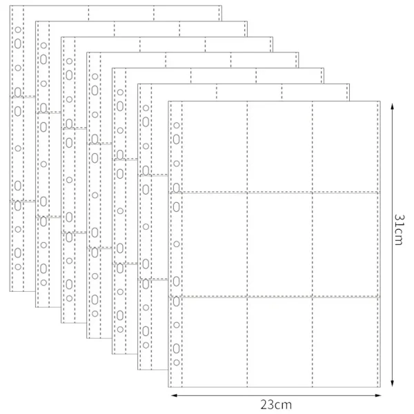 A4 Kpop Photocard Binder Sheets Multiple Pockets Sleeve PP Acid Free 4x6 Photo Album Refill Pages Card Stamp Die Jewelry Storage 1
