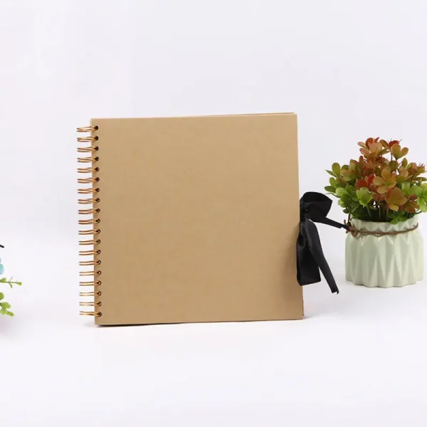 ZK20 80 Black Pages Memory Books DIY Craft Photo Albums Scrapbook Cover Kraft Album For Wedding Anniversary Gifts Memory Books 5