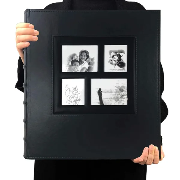Photo Album 4x6 500 Photos Pages Large Capacity Leather Cover Wedding Photo Albums Holds 500 Horizontal and Vertical Photos 1