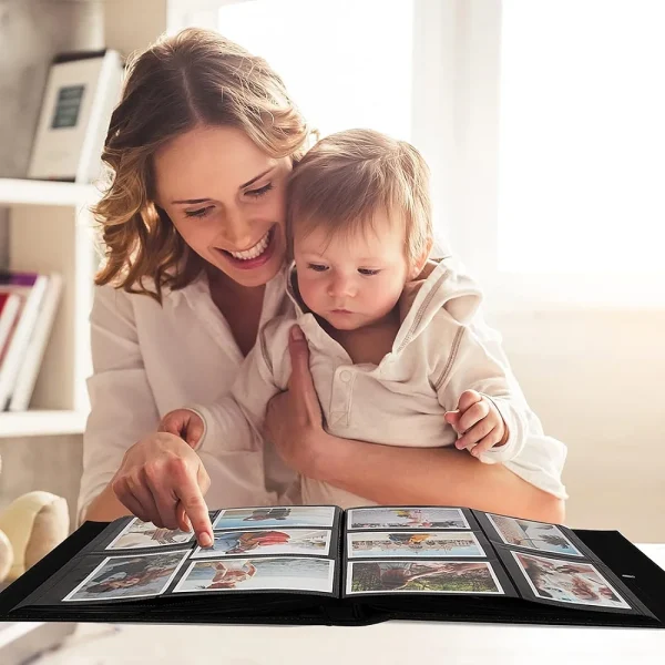 Photo Album 4x6 500 Photos Pages Large Capacity Leather Cover Wedding Photo Albums Holds 500 Horizontal and Vertical Photos 6