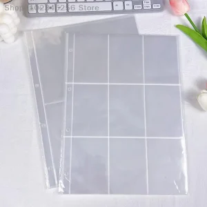 10Pcs/set A4 Clear Photo Album Refill Pages File Protector 4 Hole 4 Ring Binder Photocards Postcard Card Notebook 6×4 10×15 1