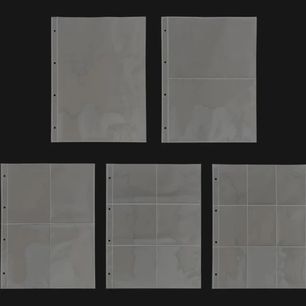 10Pcs/set A4 Clear Photo Album Refill Pages File Protector 4 Hole 4 Ring Binder Photocards Postcard Card Notebook 6×4 10×15 2